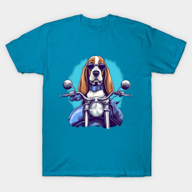 Cute dog cartoon biker driving gift ideas T-Shirt by WeLoveAnimals